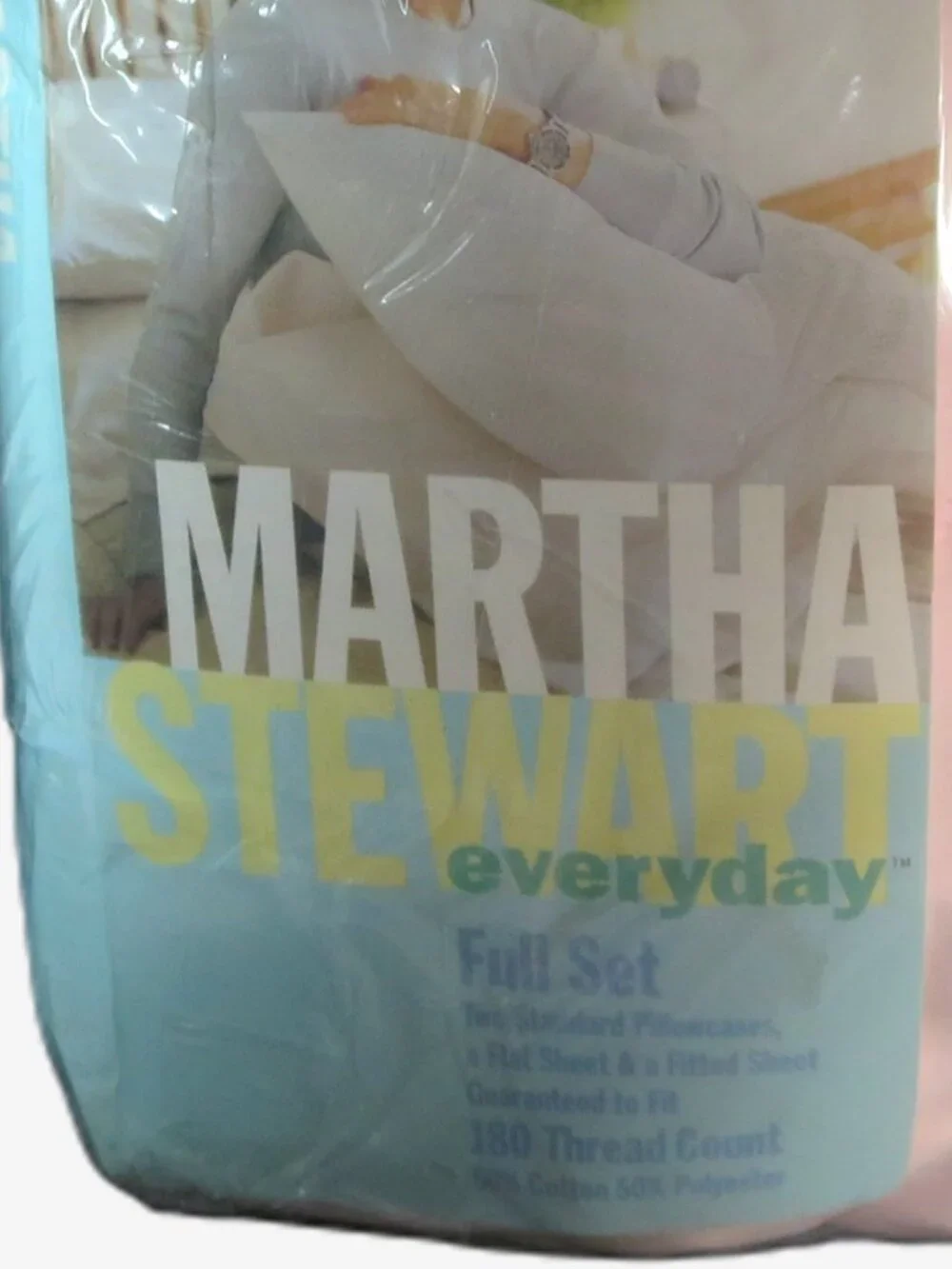 Martha Stewart Everyday Full Size Sheet Set Pink 180 Thread Count NIP